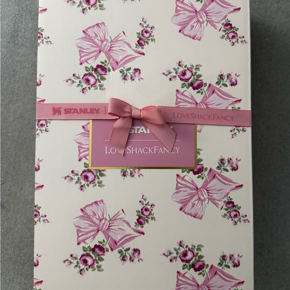 NIB Rare - Original Holiday LoveShackFancy Pink Floral Stanley 40 oz